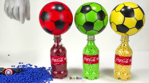 Satisfying Video / How To Make Coca-Cola Bottle Funny Balloons with Beads Stress Balls Cutting ASMR