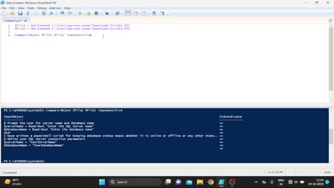 Analyzing the Differences Between Two PowerShell Scripts