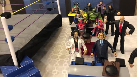 Action figure wrestling pay-per-view fight to the finish