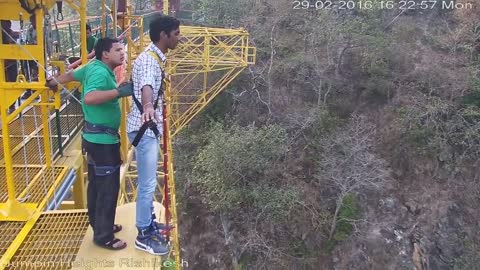 The Funny Bungee Jump in Rishikesh - Oh No oh no!!!