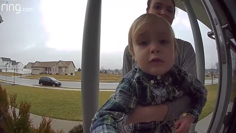 2 Year Old Misses His Dad & Uses Ring Video Doorbell To Reach Him