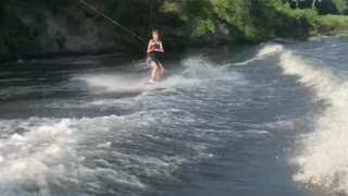 Wakeboarder Taken out by Tree