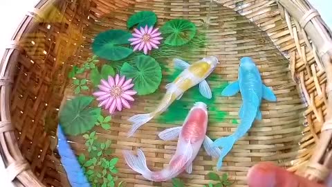 3d fish painting art