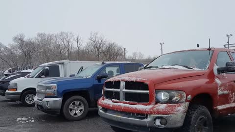 The People's Convoy parked in Hagerstown, Maryland