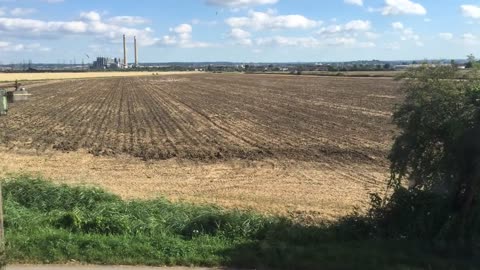 Farm Tractor Plowing Field Time Lapse