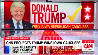 CNN's Reaction To Trump's OVERWHELMING Win In Iowa Is Something To Behold