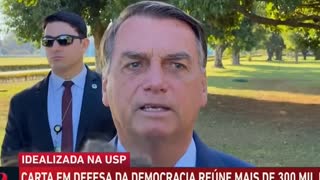 BOLSONARO COMENTA SOBRE CARTA À DEMOCRACIA