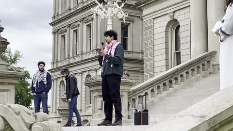 Pro-Palestinian Protest at Michigan Capital