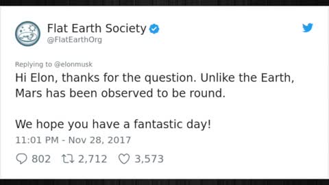 Elon Musk Destroys The ‘Flat Earth Society’ With A Single Question!