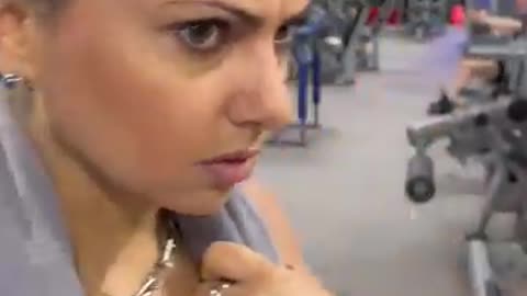 Girl's first time at the gym