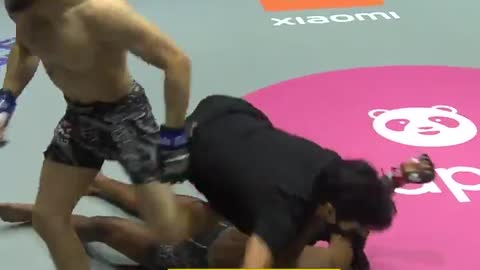 Pakistan's MMA fighter Ahmed Mujtaba knocked out India's Rahul Raju in 56 seconds