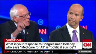 Bernie Sanders loses temper first time during debate