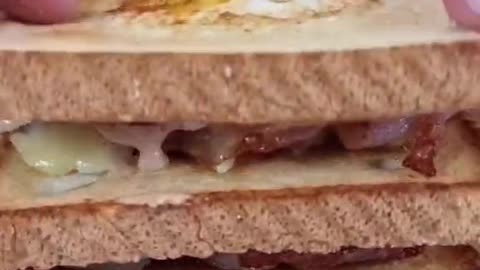 Bacon Cheese and Egg Sandwich - simple cooking 🦥