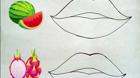 Lips Painting👄|| Which one do you like? #shortsfeed #satisfying #trending #art #creative