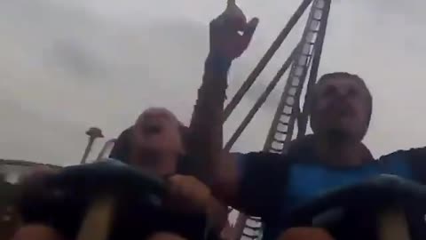 A man grabbed a cell phone from a stranger on the roller coaster