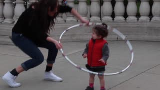 Amazing Hula Hoop Artist Delights Children With Her Hula Skills
