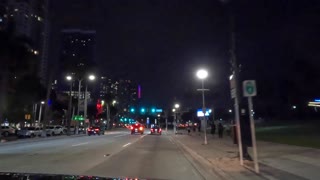Downtown Miami at night - Driving Miami
