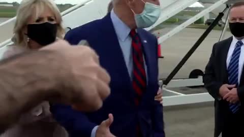Flashback: Jill Biden Caught Physically Moving Dementia Patient Joe at Airport Who Is Stuck With Hand Out