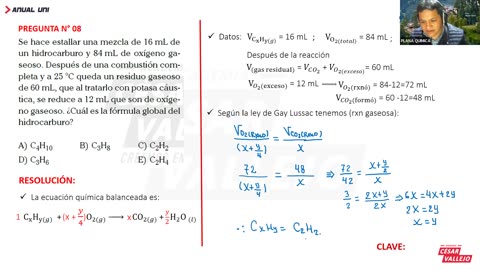 ANUAL VALLEJO 2023 | REFORZAMIENTO 06 | QUÍMICA