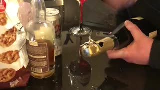Pizza Cutter Makes for Messy Champagne Opening