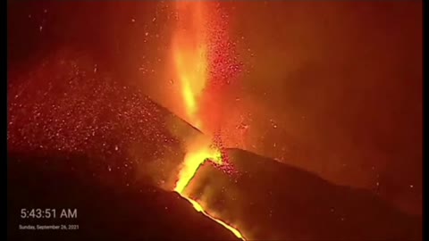 Eruption Volcano Palma Spain 9/26/2021 hit the link full video