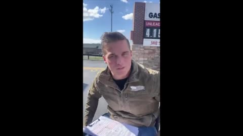 Madison Cawthorn Registers Voters At Gas Station, Blames Biden For Record Prices