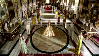 Valentino evokes Roman drama in couture show