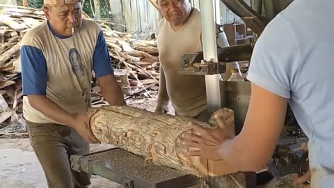 Large And Expensive Jackfruit Wood, The Beautiful Sawing Process Is Amazing