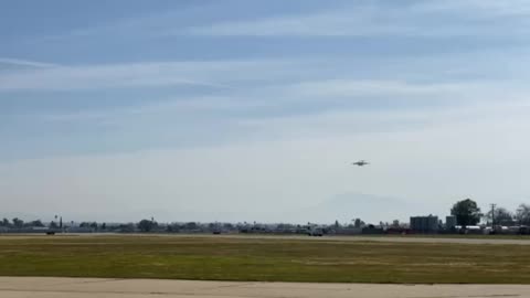 President Trump’s Security Teams Arriving in a C17 Before a Rally.