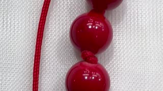 Handmade Unique 5~9” Adjustable Bracelet with Red Turquoises, Cinnabar Turtles