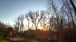 Sun Rise in PA some clouds time Lapse WYZE V3 camera