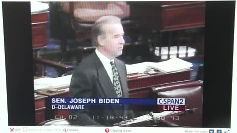 Joe Biden tough on Crime Bill Speech in Senate - 11 18 1993 - Full speech