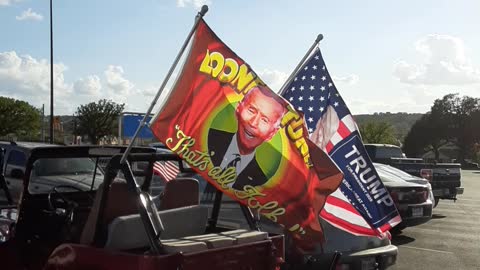 Biden flag vs Trump flag