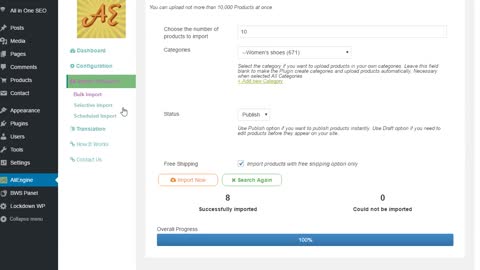 How to Bulk Import products by AliEngin plugin