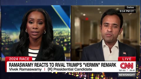 Vivek Ramaswamy reacts to Trump's "Vermin" remark
