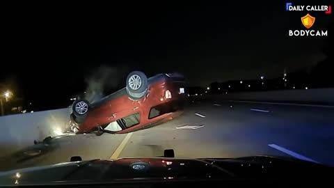 DASHCAM: Pregnant Woman Fails To Pull Over And Gets Car Wrecked