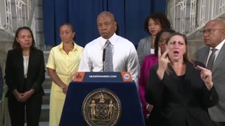 NYC Mayor Eric Adams speaks about migrants seeking refuge in the city - August 9, 2023