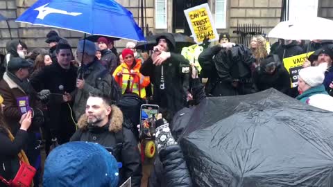 Lost In Berlin performing Resist, Defy, Do Not Comply - Edinburgh Freedom Rally