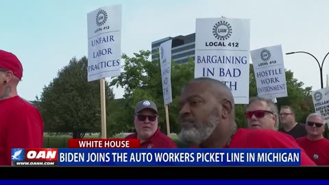Biden Joins Striking Auto Workers In Picket Line
