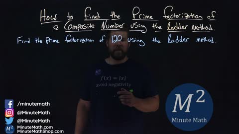 How to Find the Prime Factorization of a Composite Number Using the Ladder Method of 120 | Part 1/2