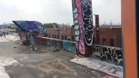 Bushwick, Brooklyn, New York - stairwell, rooftop