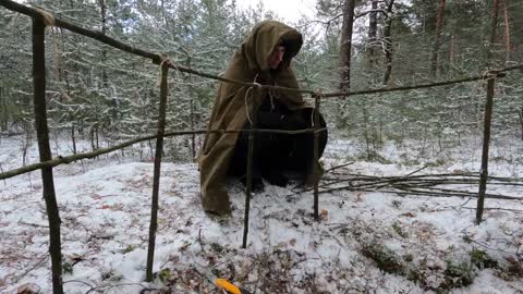 Winter Bushcraft Shelter