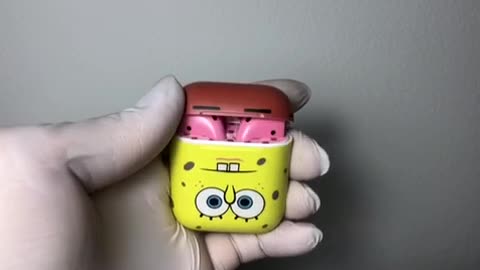 My second generation of AirPods is SpongeBob!