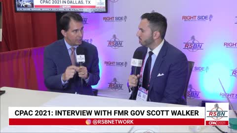 Interview with Scott Walker at CPAC 2021 in Dallas 7/10/21