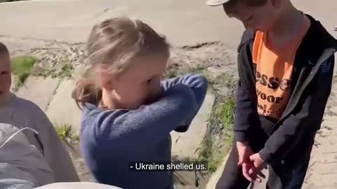 These kids are too young to lie.. The Ukrainian troops are scum for threatening them..