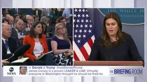 Sarah Sanders: Comey "will be forever known as a disgraced partisan hack."