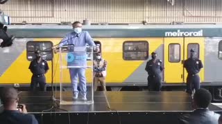 Minister of Transport Fikile Mbalula, at the launch of the Gauteng leg of Prasa
