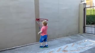 Amazing Video of 22 month old playing basketball
