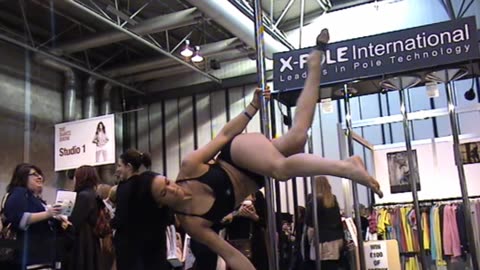 Pole Dancer Clothes show LIVE at the NEC Birmingham UK 2012 le Dancer