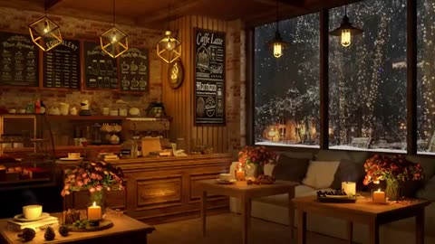 Relaxing Jazz Instrumental in Cozy Coffee Shop Background Music for Relaxing and Working